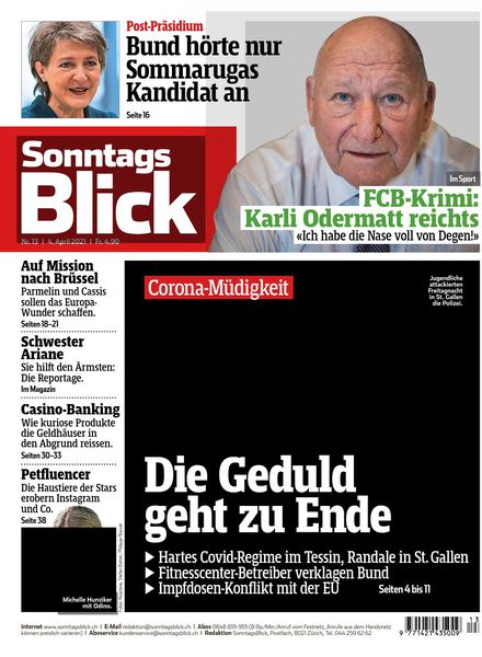 SonntagsBlick – 04 April 2021
