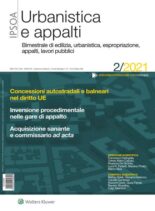 Urbanistica e appalti – Aprile 2021