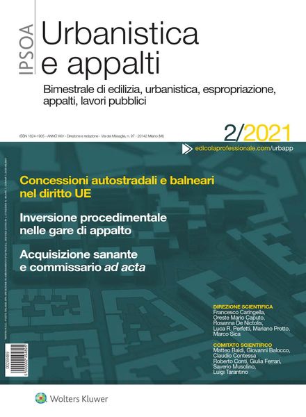 Urbanistica e appalti – Aprile 2021