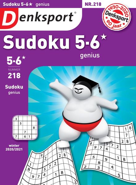 Denksport Sudoku 5-6 genius – 17 december 2020