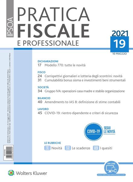 Pratica Fiscale e Professionale – 10 Maggio 2021