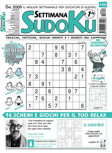 Settimana Sudoku – 12 maggio 2021