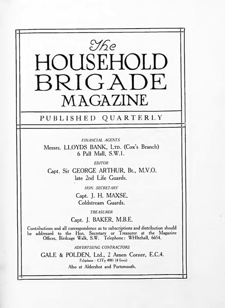 The Guards Magazine – Autumn 1936