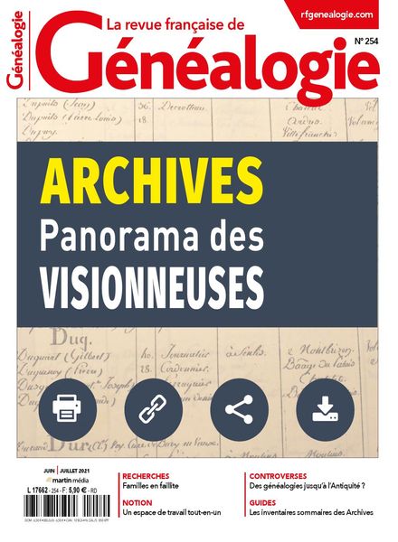 La Revue francaise de Genealogie – Juin-Juillet 2021