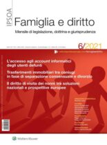 Famiglia e Diritto – Giugno 2021