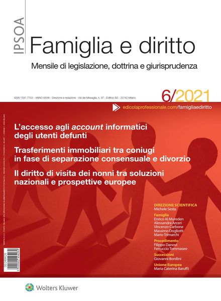 Famiglia e Diritto – Giugno 2021