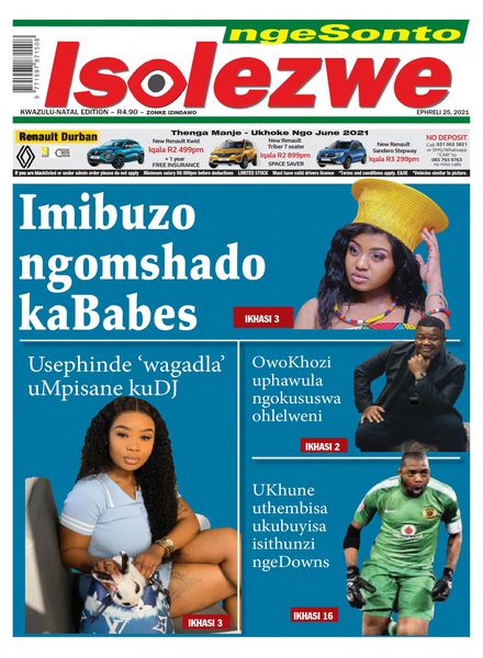 Isolezwe nGesonto Sunday – April 2021