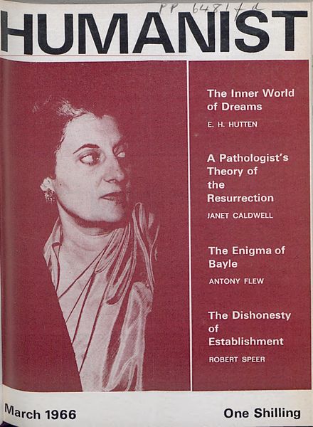 New Humanist – The Humanist, March 1966