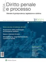 Diritto Penale e Processo – Luglio 2021