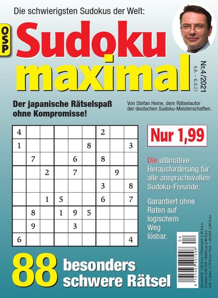 Sudoku Maximal – Nr.4 2021