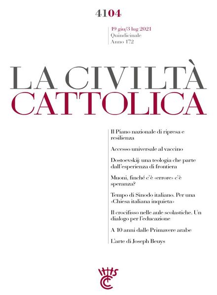 La Civilta Cattolica – 19 Giugno 2021