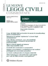 Le Nuove Leggi Civili Commentate – Maggio-Giugno 2021