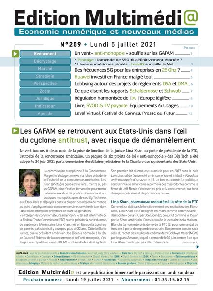 edition Multimedia – 5 Juillet 2021