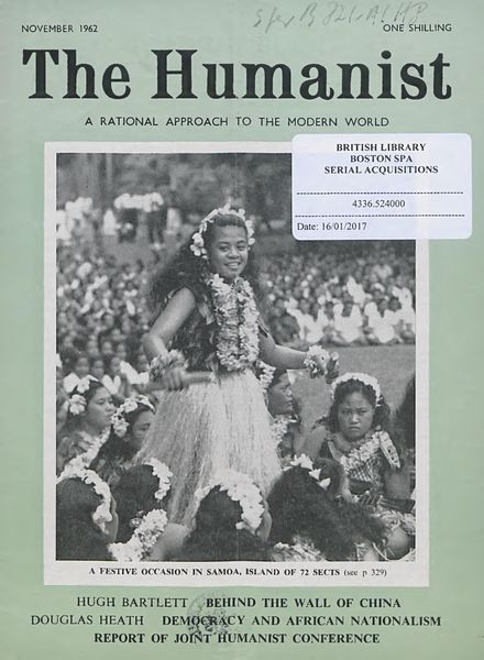 New Humanist – The Humanist, November 1962