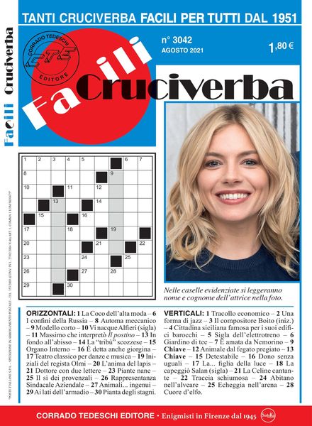 Facili Cruciverba – agosto 2021
