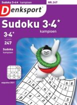 Denksport Sudoku 3-4 kampioen – 29 juli 2021