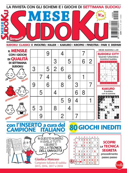 Settimana Sudoku Mese – 15 luglio 2021