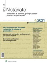 Notariato – Luglio-Agosto 2021