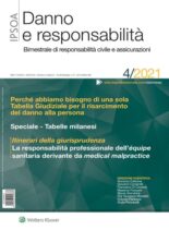 Danno e Responsabilita – Luglio-Agosto 2021