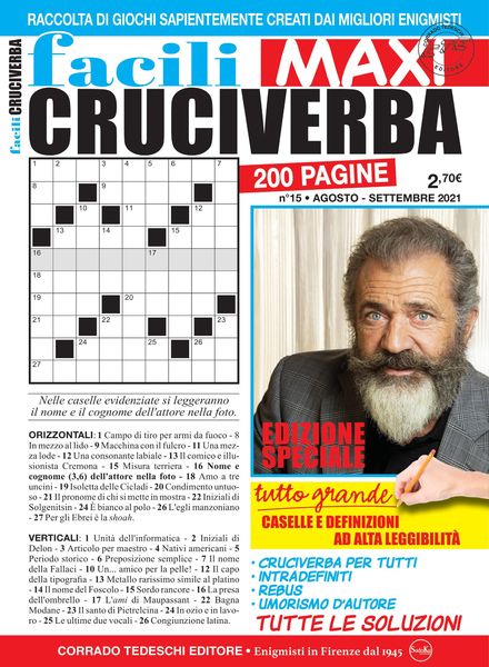 Facili Cruciverba – settembre 2021