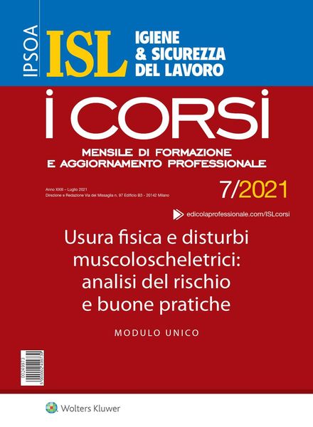 Igiene & Sicurezza del Lavoro Corsi – Luglio 2021