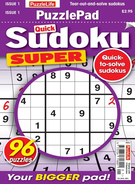 PuzzleLife PuzzlePad Sudoku Super – 12 August 2021