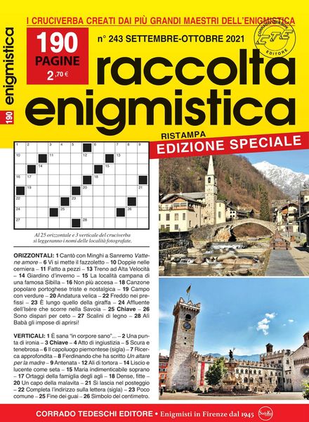Raccolta Enigmistica – settembre 2021