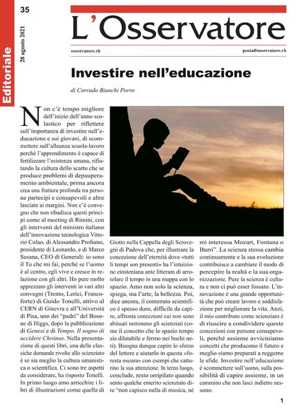 L’Osservatore – 28 agosto 2021