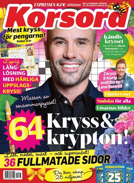 Korsord – 23 augusti 2021