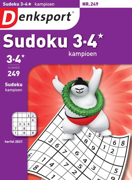 Denksport Sudoku 3-4 kampioen – 09 september 2021