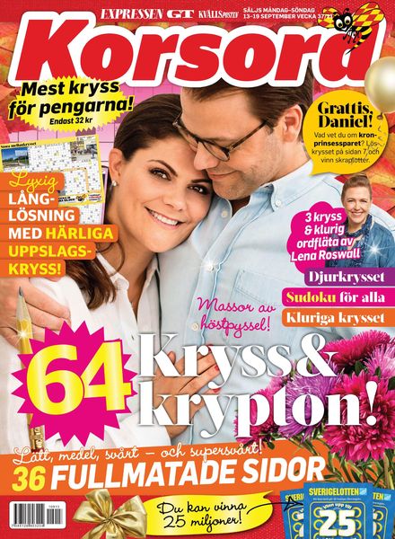 Korsord – 13 september 2021