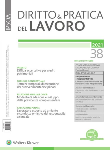 Famiglia e Diritto – Ottobre 2021