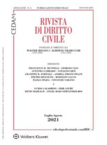 Rivista di Diritto Civile – Luglio-Agosto 2021