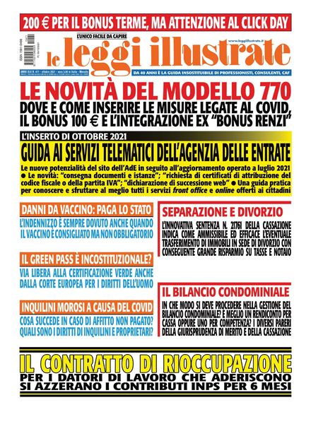 Leggi Illustrate – ottobre 2021