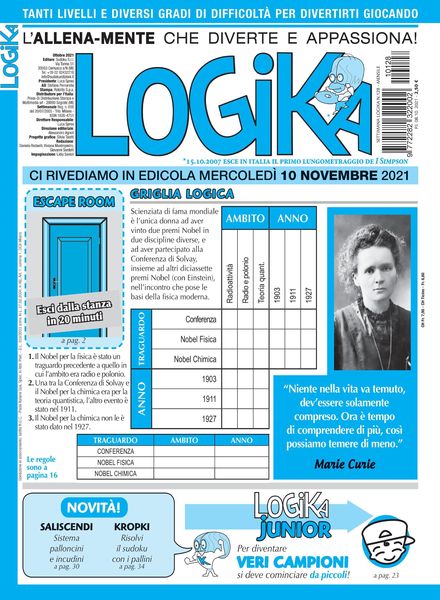 Settimana Logika – 08 ottobre 2021