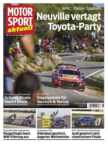 MOTORSPORT aktuell – 19 Oktober 2021