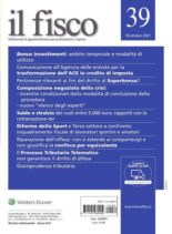 il fisco – 18 Ottobre 2021