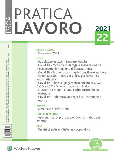 Pratica Lavoro – 13 Novembre 2021