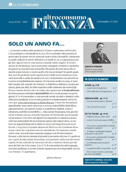 Altroconsumo Finanza – 2 Novembre 2021