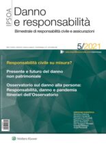 Danno e Responsabilita – N5 2021