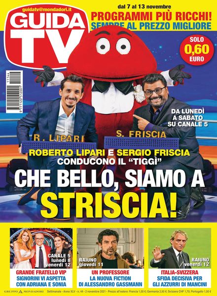 GuidaTV – 02 novembre 2021