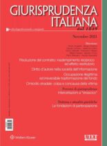Giurisprudenza Italiana – Novembre 2021
