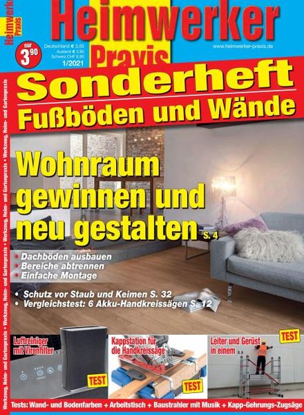 Heimwerker Praxis Sonderhefte FussbOden und Wande – November 2021