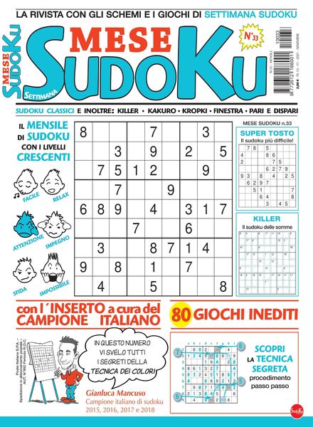 Settimana Sudoku Mese – 12 novembre 2021