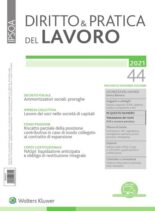 Diritto e Pratica del Lavoro – 13 Novembre 2021