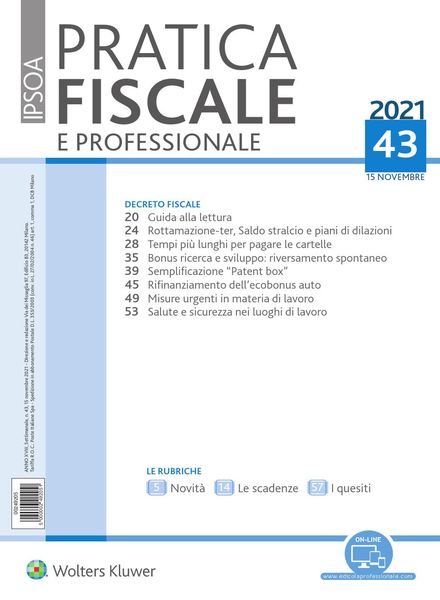 Pratica Fiscale e Professionale – 15 Novembre 2021