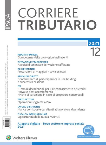 Corriere Tributario – Dicembre 2021