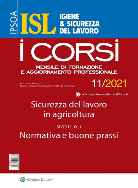 Igiene & Sicurezza del Lavoro Corsi – Novembre 2021