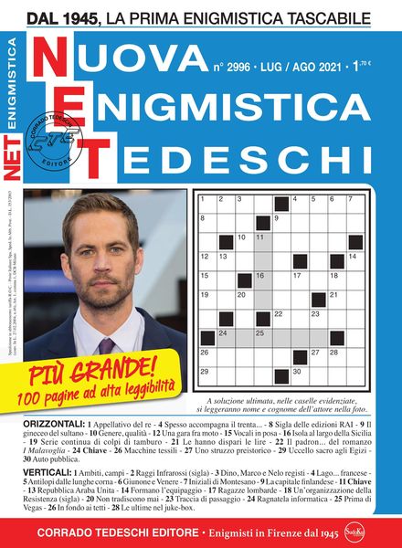 Nuova Enigmistica Tascabile – August 2021