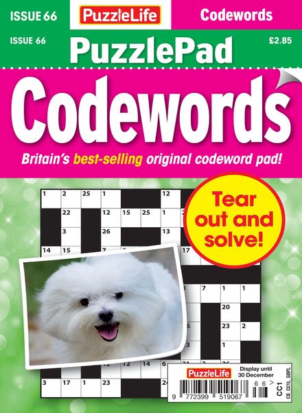 PuzzleLife PuzzlePad Codewords – 02 December 2021